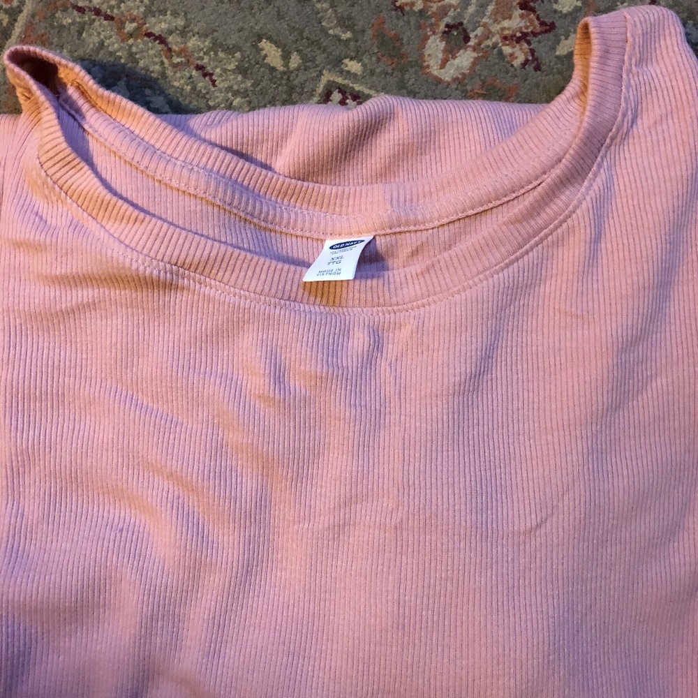 Cute Pink Ribbed Tunic